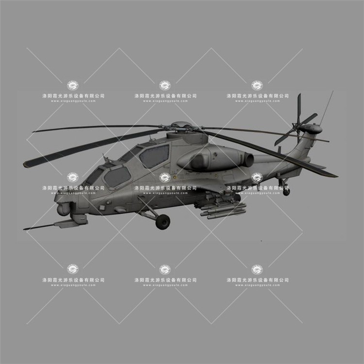西宁武装直升机3D模型